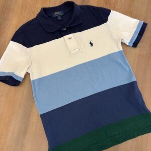 Boys Polo Ralph Lauren Striped Short Sleeve Shirt, Size Small (8)